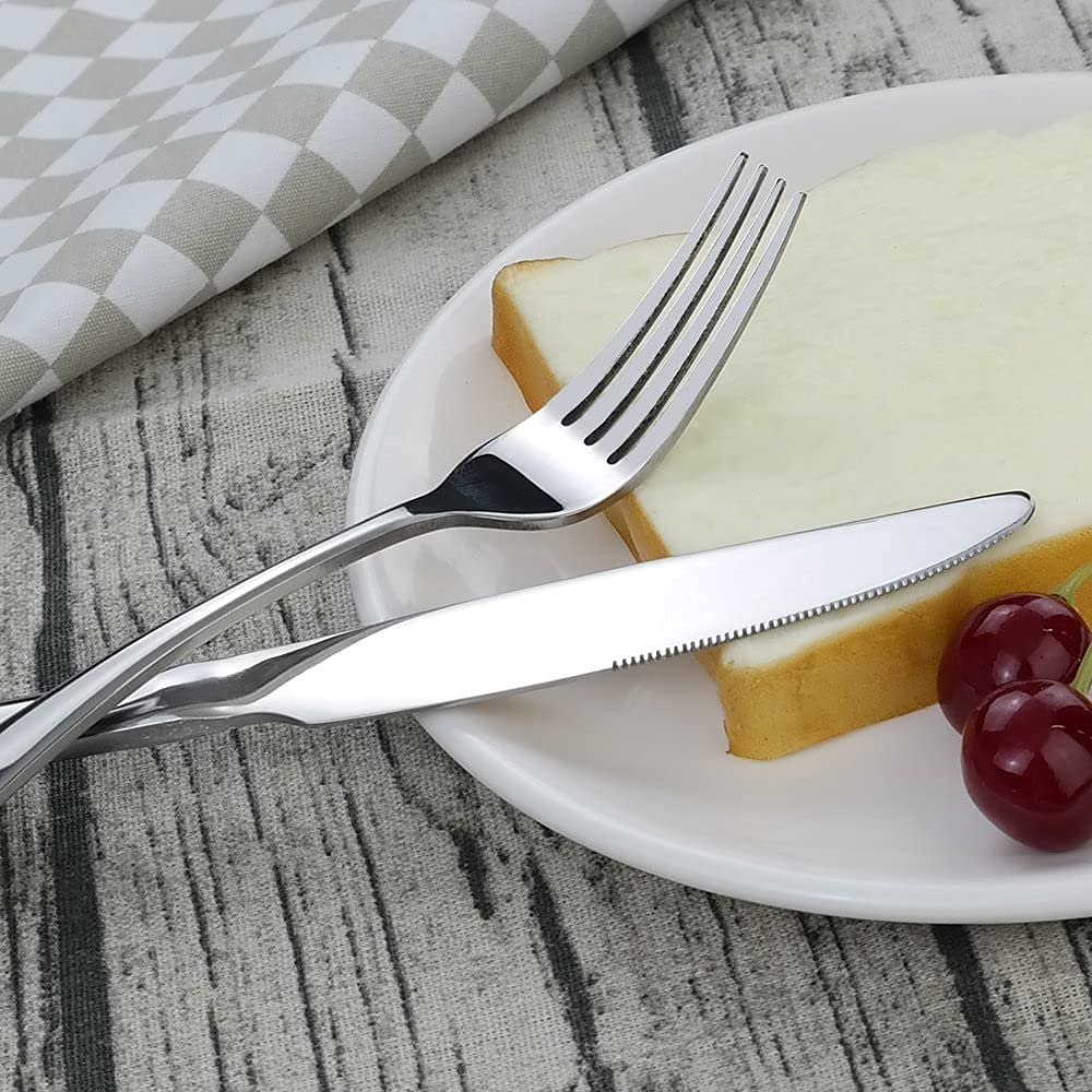 Ggbin 60 Pieces Kitchen Silverware Set Service For 12, Stainless Steel Dinner Table Flatware Set